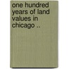 One Hundred Years of Land Values in Chicago .. by Homer Hoyt