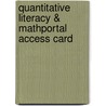 Quantitative Literacy & Mathportal Access Card door Bruce Crauder