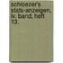 Schloezer's Stats-anzeigen, Iv. Band, Heft 13.