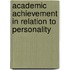 Academic Achievement In Relation To Personality