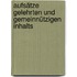 Aufsätze gelehrten und gemeinnützigen Inhalts
