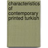 Characteristics of Contemporary Printed Turkish door Feristah Örücü