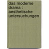 Das moderne Drama : aesthetische Untersuchungen by Hermann Hettner