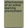 Effectiveness of an Online Learning Environment door Tran Thanh Dien