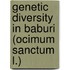 Genetic diversity in Baburi (Ocimum sanctum L.)