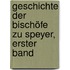 Geschichte der Bischöfe zu Speyer, erster Band
