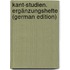 Kant-Studien. Ergänzungshefte (German Edition)