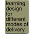 Learning Design For Different Modes Of Delivery