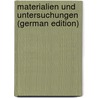 Materialien Und Untersuchungen (German Edition) by Meier John