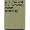 P. A. Fonk und Chr. Hamacher, zweite Abtheilung door Johann-Nicolaus Bischoff