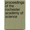 Proceedings of the Rochester Academy of Science door Rochester Academy of Science