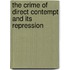The Crime Of Direct Contempt And Its Repression