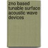 ZnO Based Tunable Surface Acoustic Wave Devices