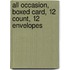 All Occasion, Boxed Card, 12 Count, 12 Envelopes