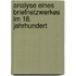 Analyse Eines Briefnetzwerkes Im 18. Jahrhundert