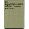 Der Zusammengesetzte Satz bei Nicolaus von Basel door Cordes Werner