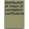 Distribution of Mean of Correlation Coefficients door Syed Anwer Hasnain