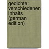 Gedichte: Verschiedenen Inhalts (German Edition) door Friedrich Lenz Ludwig