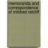 Memoranda And Correspondence Of Mildred Ratcliff door Mildred Morris Ratcliff