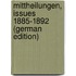 Mittheilungen, Issues 1885-1892 (German Edition)