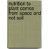Nutrition to plant comes from space and not soil