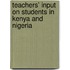 Teachers' Input On Students In Kenya And Nigeria