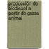 Producción de biodiesel a partir de grasa animal