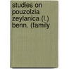 Studies On Pouzolzia Zeylanica (l.) Benn. (family door Swati Paul
