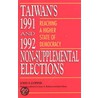 Taiwan's 1991 And 1992 Non-Supplemental Elections door John F. Cooper