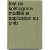 Test De Kolmogorov Modifié Et Application Au Cmb door Jérôme Michaud