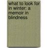 What To Look For In Winter: A Memoir In Blindness door Candia McWilliam