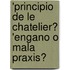 'Principio De Le Chatelier? 'Engano O Mala Praxis?