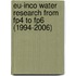 Eu-inco Water Research From Fp4 To Fp6 (1994-2006)