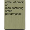 Effect Of Credit On Manufacturing Smes Performance door Patrick Gudda