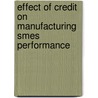 Effect Of Credit On Manufacturing Smes Performance by Patrick Gudda
