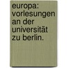 Europa: Vorlesungen an der Universität zu Berlin. door Carl Ritter