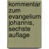 Kommentar zum Evangelium Johannis, sechste Auflage