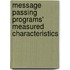Message Passing Programs' Measured Characteristics