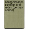 Nachgelassene Schriften Und Reden (German Edition) by Saint-Just