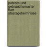 Patente Und Gebrauchsmuster Fuer Staatsgeheimnisse by Hans-Juergen Breith