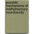 Possible mechanisms of methylmercury neurotoxicity