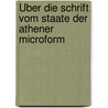 Über die Schrift vom Staate der Athener microform door Gustav Kirchhoff