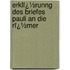 Erklï¿½Runng Des Briefes Pauli an Die Rï¿½Mer
