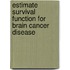 Estimate Survival Function For Brain Cancer Disease