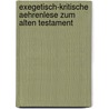 Exegetisch-kritische Aehrenlese zum Alten Testament door Boettcher Friedrich