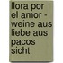 Llora por el amor - Weine aus Liebe aus Pacos Sicht