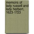 Memoirs of Lady Russell and Lady Herbert, 1623-1723