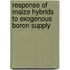 Response of Maize Hybrids to Exogenous Boron Supply