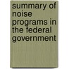 Summary of Noise Programs in the Federal Government door United States Office of Control