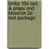 Timby 10e Text & Prepu and Klossner 2e Text Package